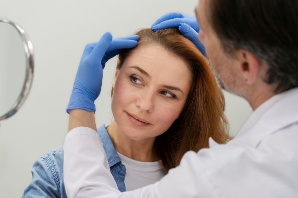 Ragazza che riceve un'ispezione dal suo medico