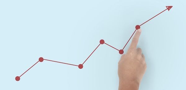 Grafici toccanti a mano dell'indicatore finanziario e del mercato contabile