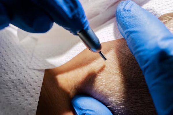 Uomo maturo con problemi di calvizie
